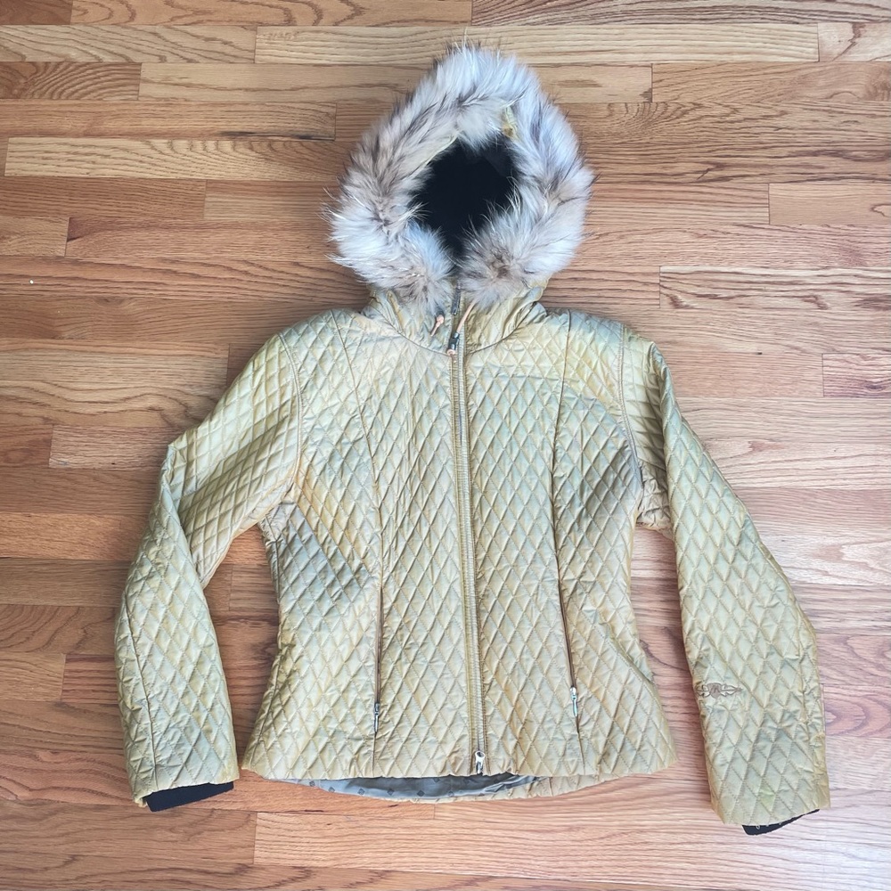 VINTAGE Metropolis Ski Jacket Gold Size Small